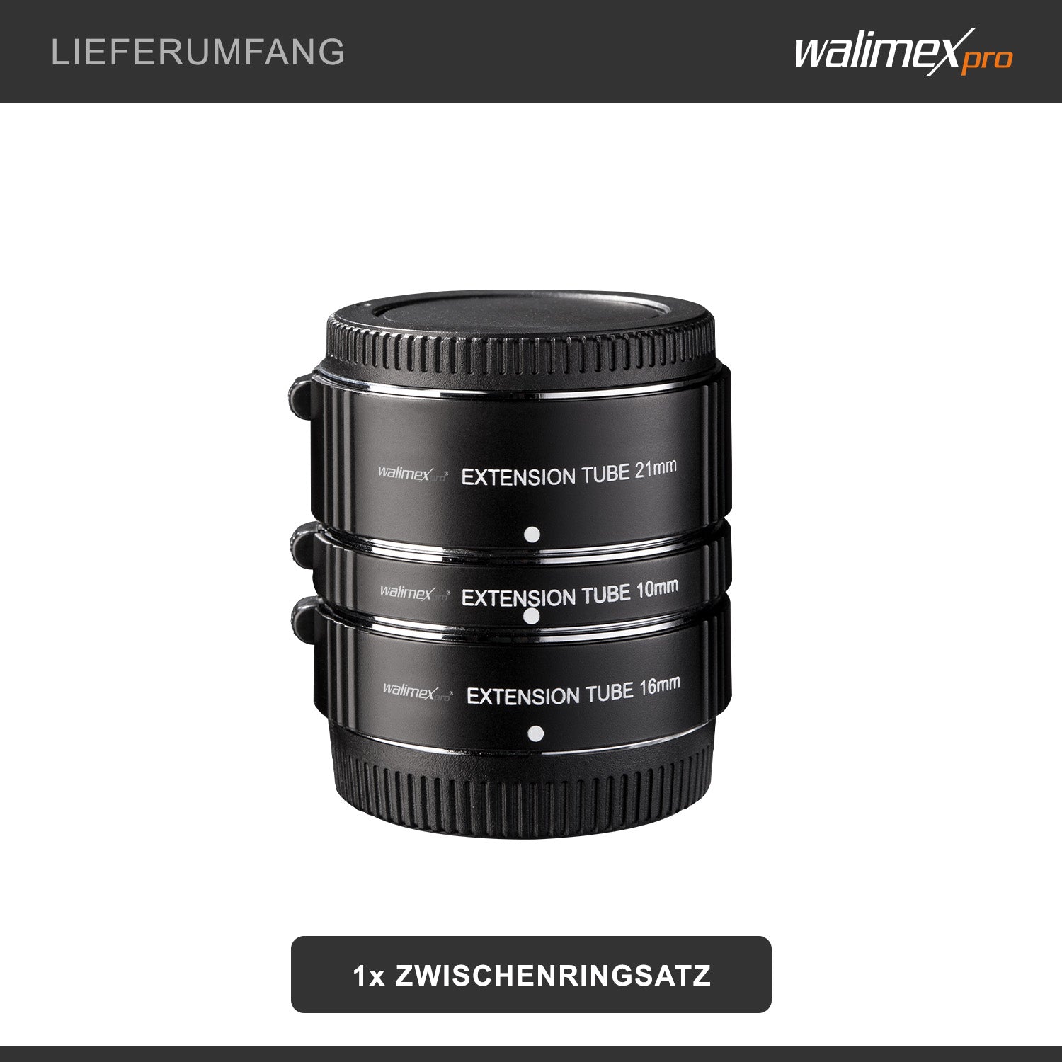 Set di anelli di prolunga macro per Sony E, per APS- C da 10, 16, 21 mm, per obiettivi di fotocamere, ideali per macrofotografia