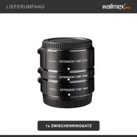 Set di anelli di prolunga macro per Sony E, per APS- C da 10, 16, 21 mm, per obiettivi di fotocamere, ideali per macrofotografia