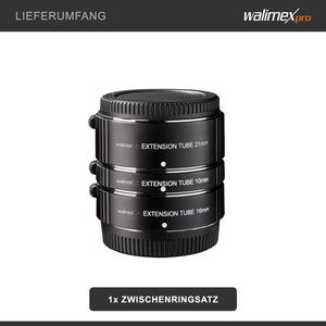 Set di anelli di prolunga macro per Sony E, per APS- C da 10, 16, 21 mm, per obiettivi di fotocamere, ideali per macrofotografia