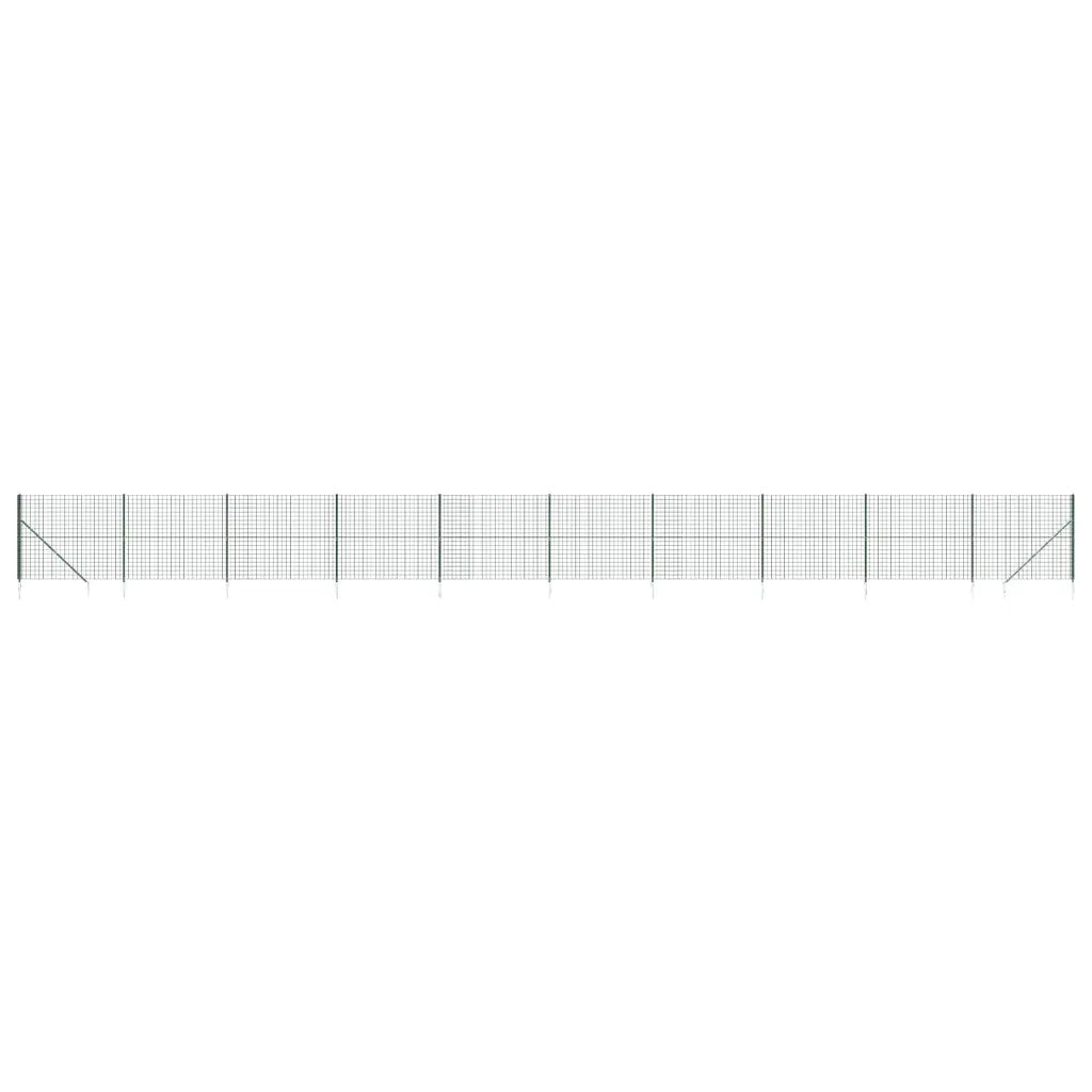 Recinzione Metallica con Picchetti Ancoraggio Verde 1,8x25 m 154141