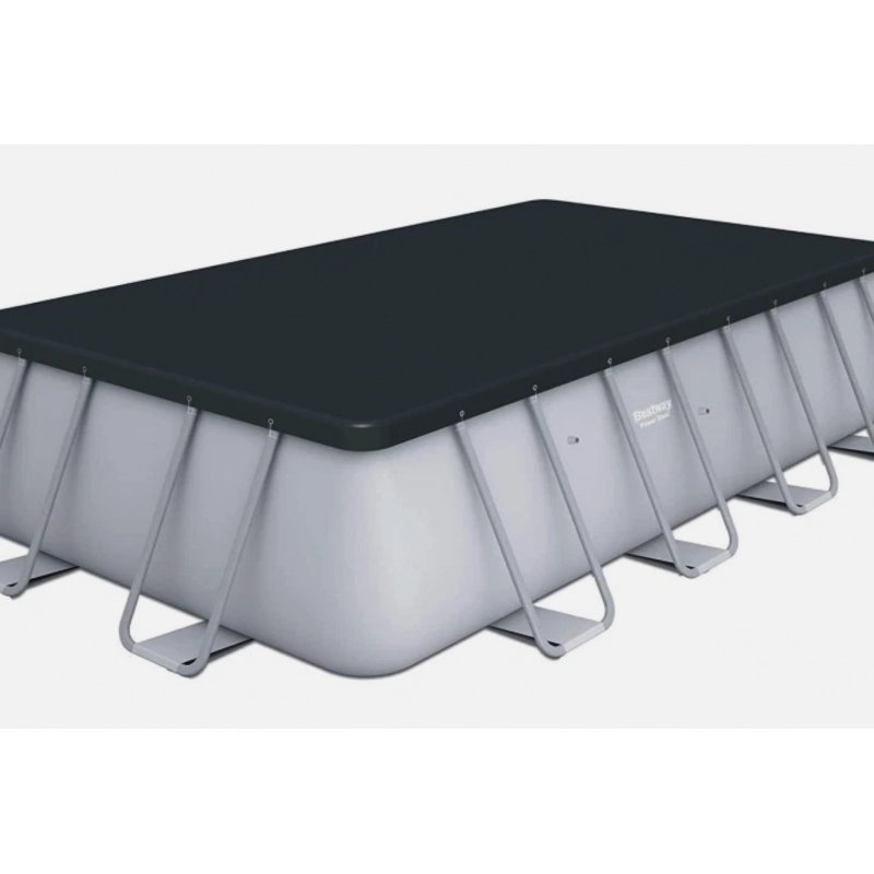 Piscina fuori terra rettangolare Bestway Power Steel 488x244x122 cm con filtro a cartuccia, scaletta, copertura e ChemConnect