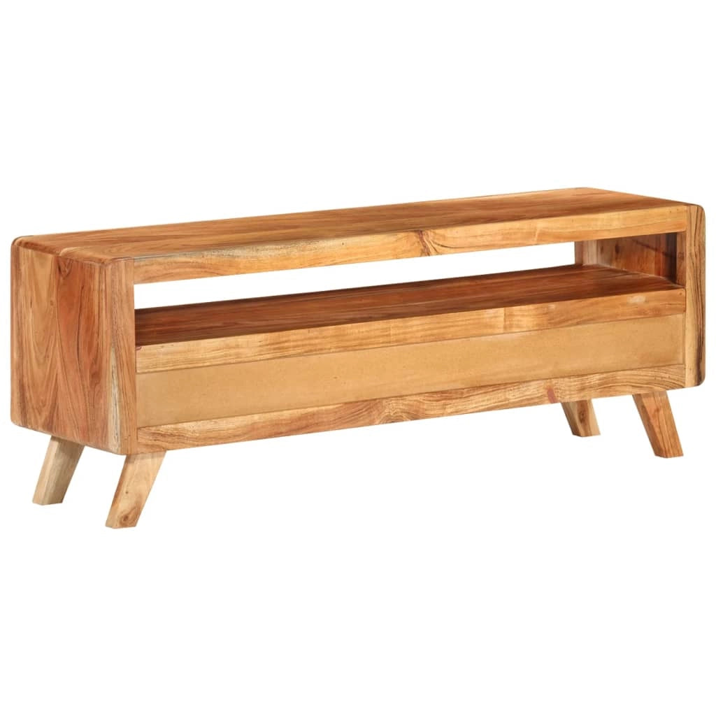 Mobile TV multimediale scaffale TV credenza mobile TV sala da pranzo soggiorno camera da letto 110 x 30 x 40 cm legno massello di acacia marrone 02_0025714