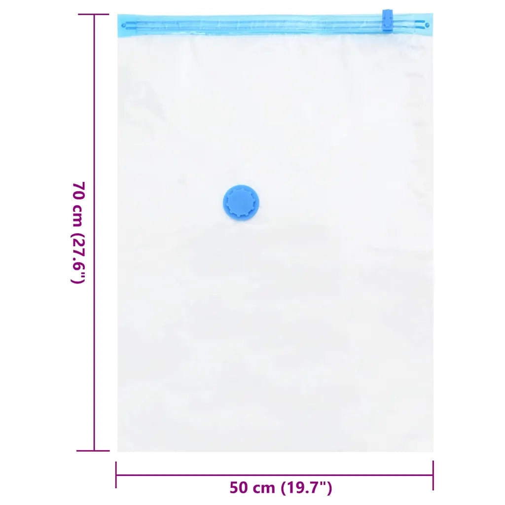 Sacchetti per Stoccaggio 5 pz Trasparente e Blu 70 x 50 cm CFW6474155