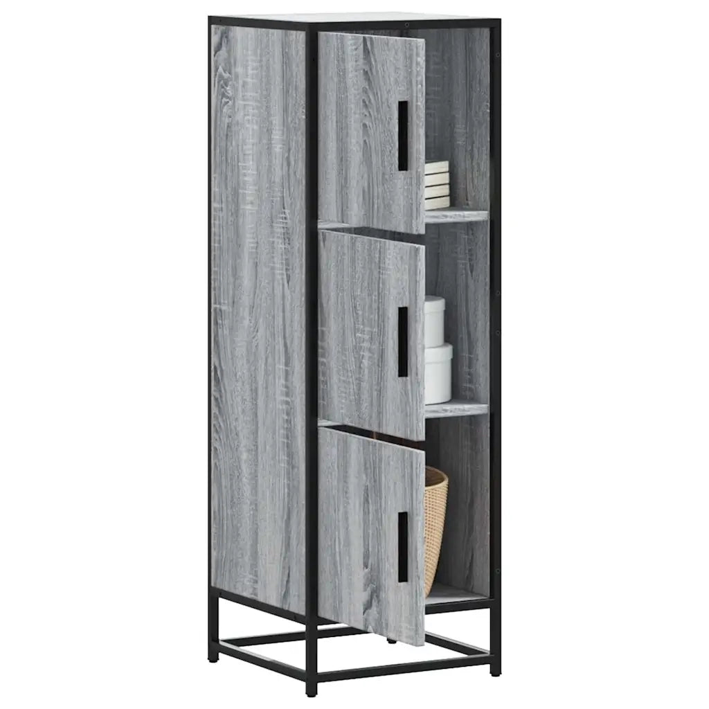 Credenza Grigio Sonoma Legno Multistrato Metallo 849067
