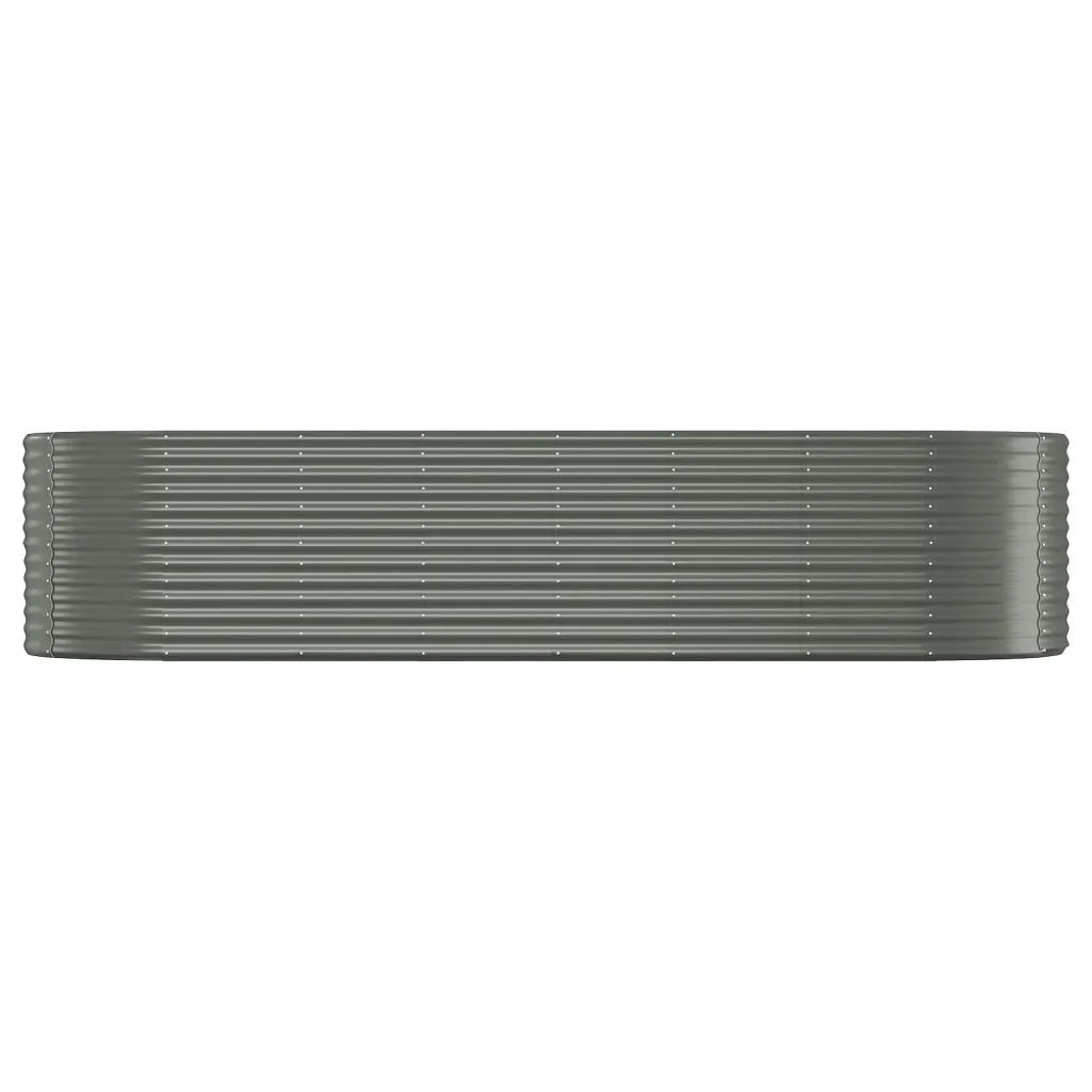 Letto Giardino Acciaio Zincato 322x100x68cm Grigio 319069