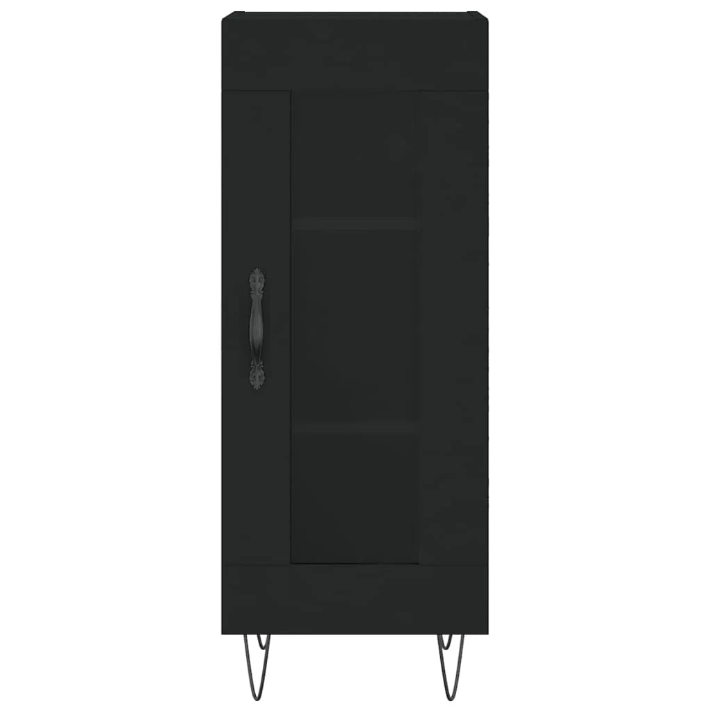 Buffet credenza cassettiera armadio mobile contenitore organizer per cucina soggiorno salotto 34,5 x 34 x 90 cm legno ingegnerizzato nero 02_0035879