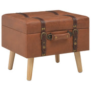 Sgabello con Contenitore 40 cm in Similpelle Tanno cod mxl 50350