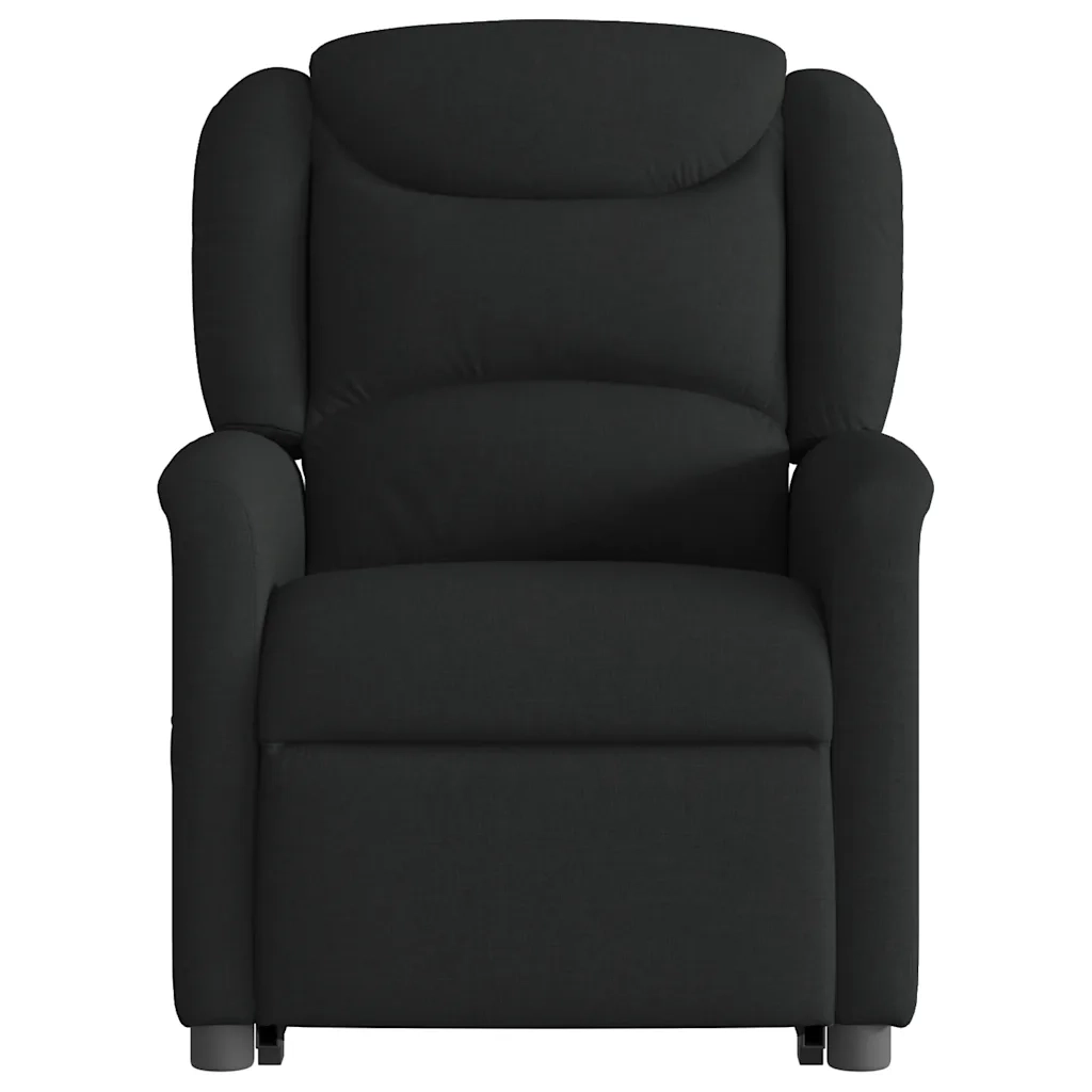Divano Sedia-Poltrona Alzapersona Reclinabile Elettrica Nera in Tessuto 657458