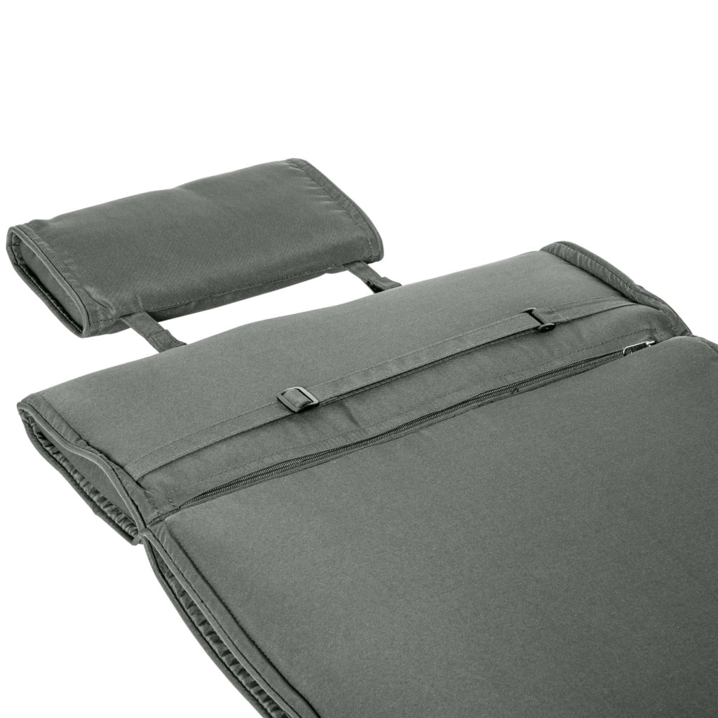 Cuscino per Lettino da Giardino ¨C Zephmum ¨C Grigio 198x53x5 cm