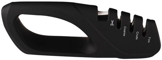 Slijper multifunzione per quattro facce, slijper per coltelli e forbici, pietra abrasiva, utensile da cucina.
