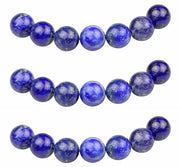 Raccoglitori 6mm 60 pezzi Pietra Lapislazzuli Semiopaca Raccoglitori con Foro Pietra Naturale Sferica Raccoglitori per la Creazione di Gioielli Bracciali Collane