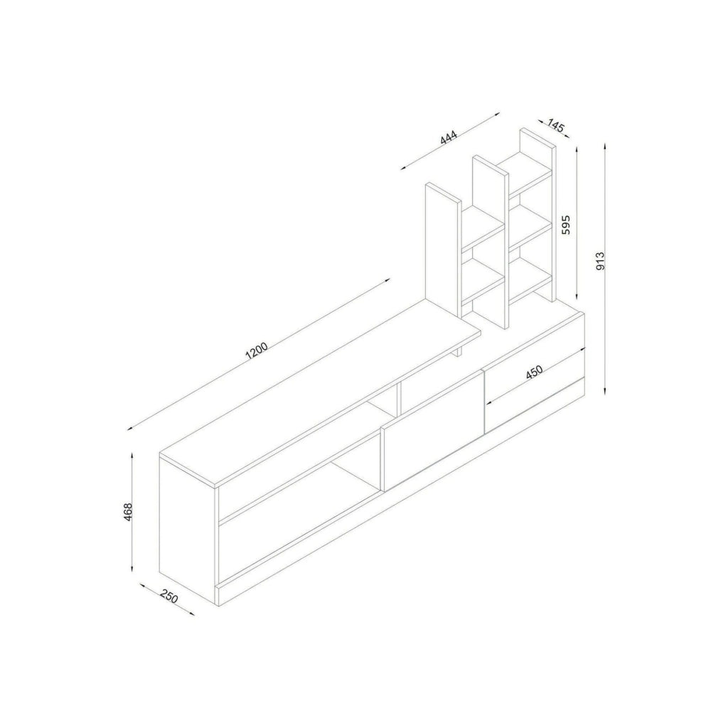 Mobile porta TV Kristal, Credenza da soggiorno, Armadio basso per TV, Base parete attrezzata, 164x25h91 cm, Bianco