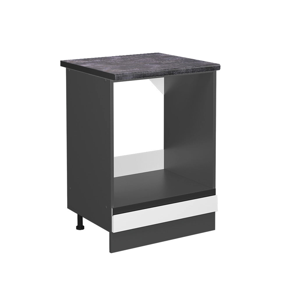 Mobile per forno da incasso R-Line Bianco/Antracite 60 cm J-Shape, PL Antracite Vicco