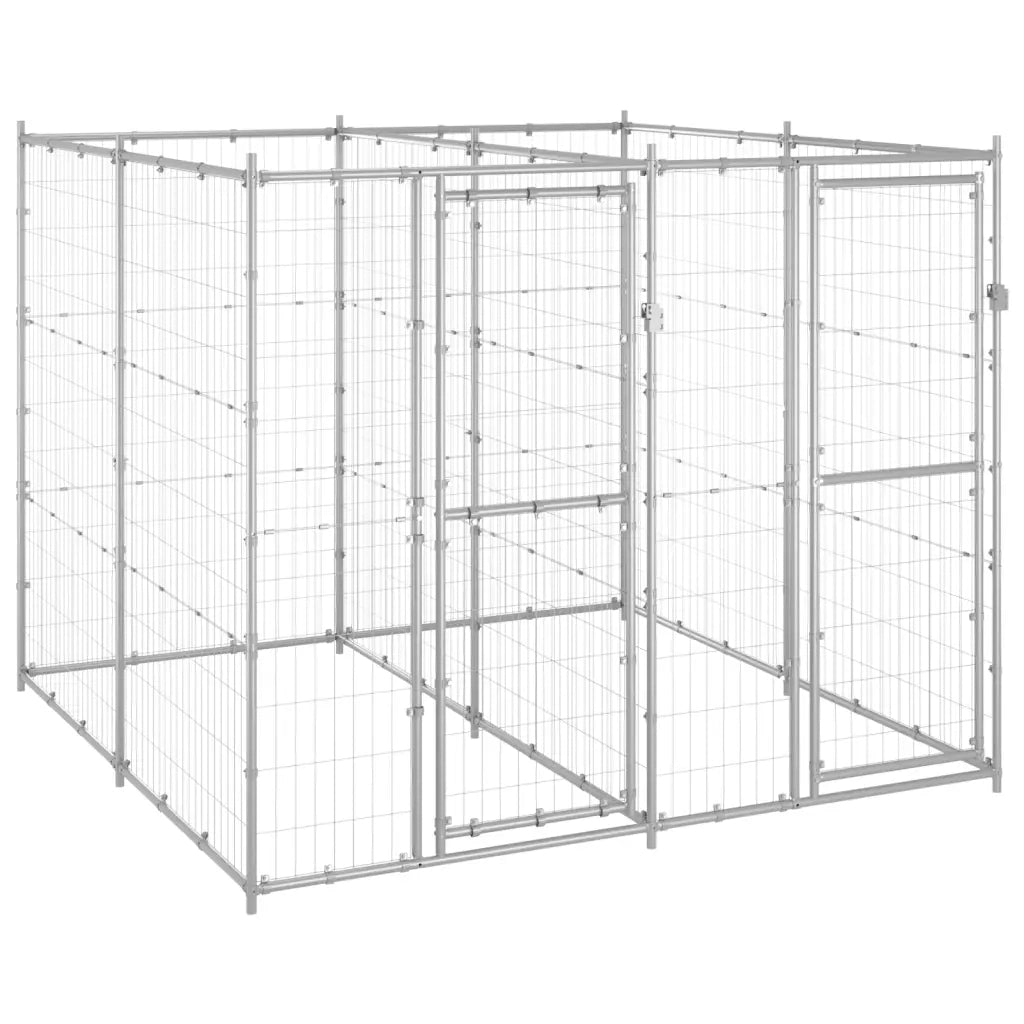 Gabbia per Cani da Esterno in Acciaio Zincato 4,84 mÂ² cod mxl 59967