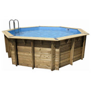 Piscina In Legno Ottagonale Northwood 580 -  5,80 H1,30 M - Liner Blue