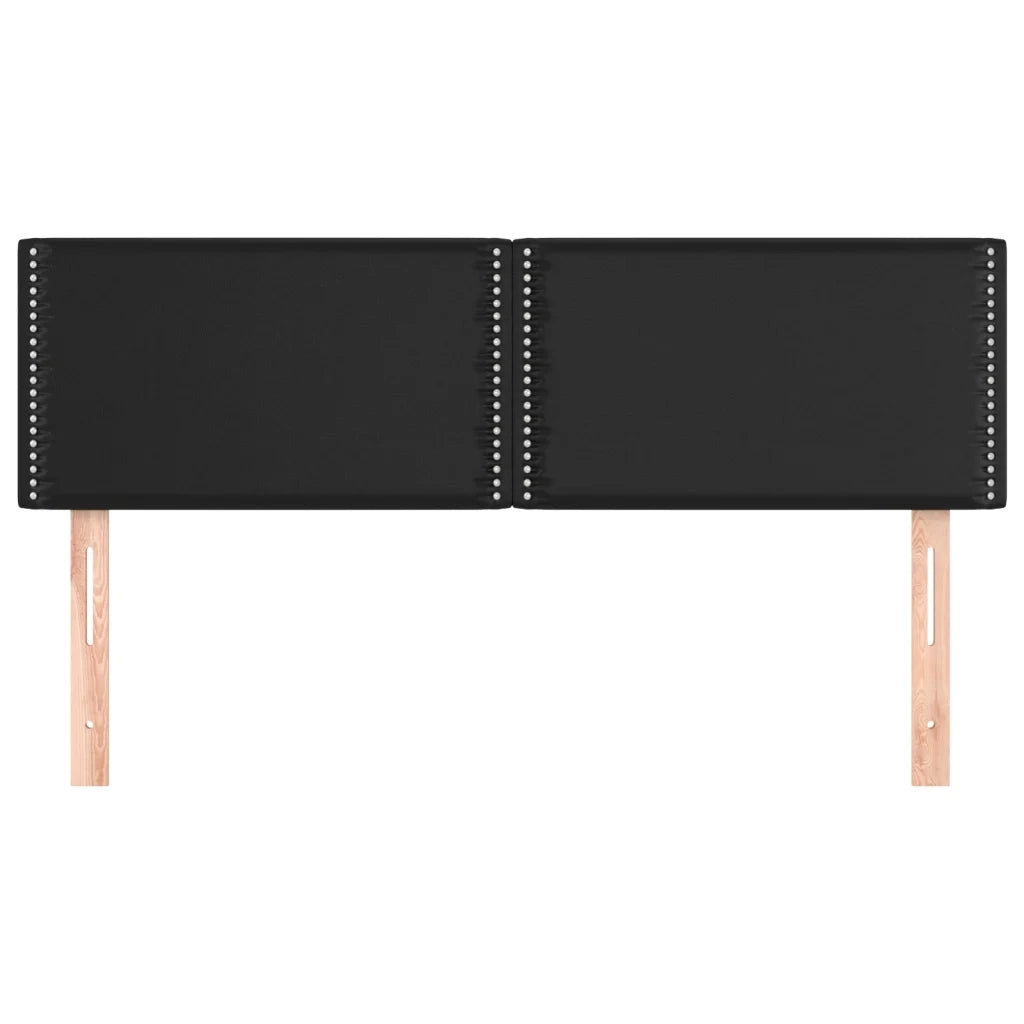 Testiera | Testata Nera 144x5x78/88 cm in Similpelle