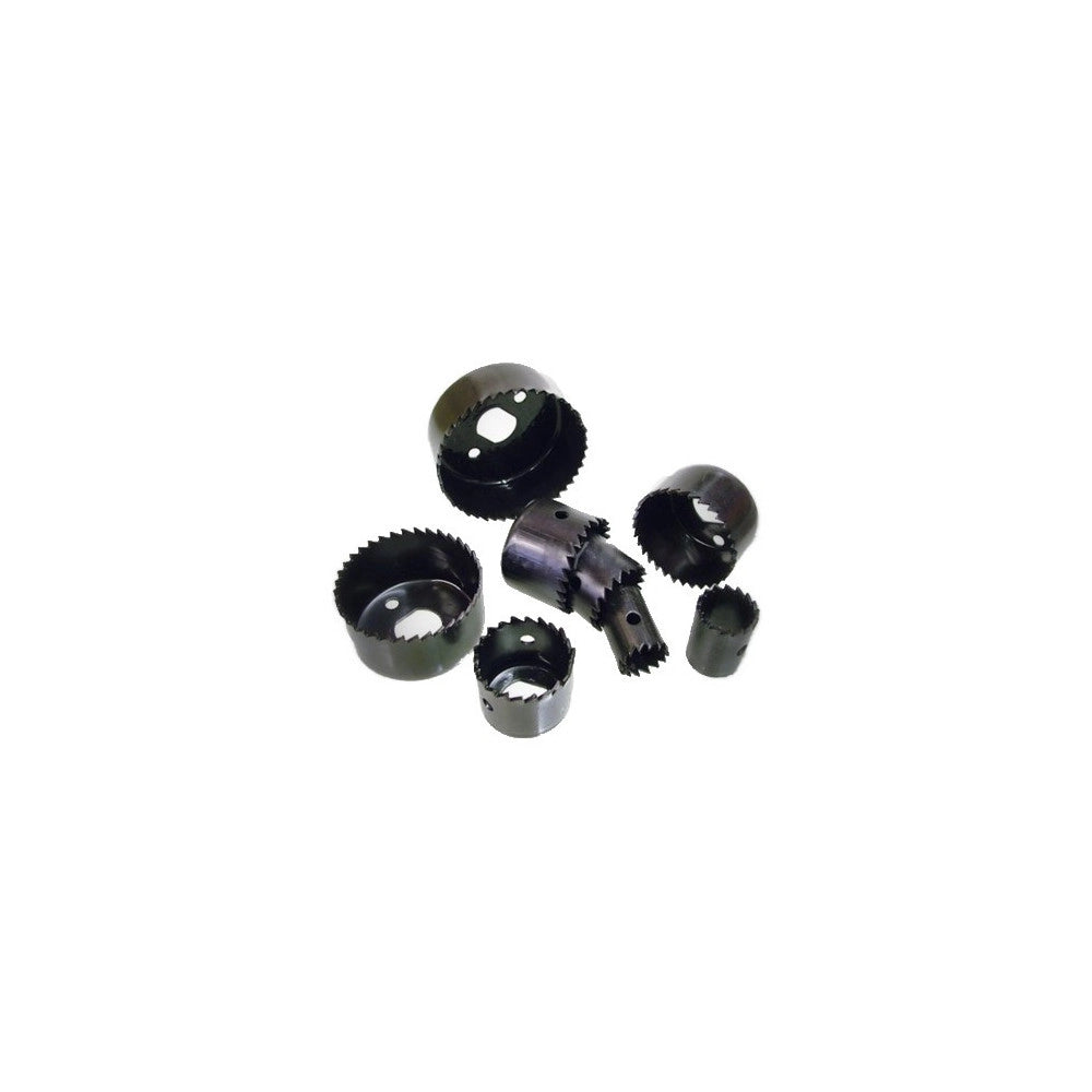 Trade Shop - Set Frese Legno A Tazza Kit Seghe Fora Legno Plastica 11 Pz Attacco Per Trapano -