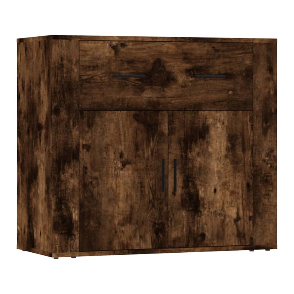 Buffet credenza cassettiera armadio mobile contenitore organizer per cucina soggiorno salotto 3 pezzi legno ingegnerizzato marrone 02_0037066