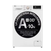 Lavasciuga a Carico Frontale LG D4R7011TSWG Serie R7 11 Kg Lavaggio Classe A-10% 6 Kg Asciugatura Classe D 1360 Giri (A85×L60×P56,5) Wi-Fi Bianco