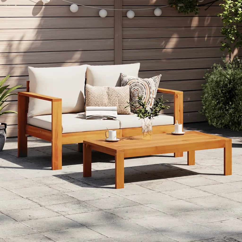 Divano da Giardino con Cuscini 2 Posti-Sofa da Giardino-Divano da esterno Legno Massello di Acacia 592588