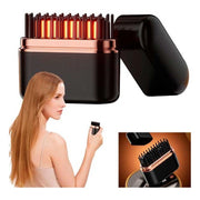 Trade Shop - Mini Spazzola Pettine Lisciante Capelli Portatile Usb Senza Fili Con Controllo Temperatura -