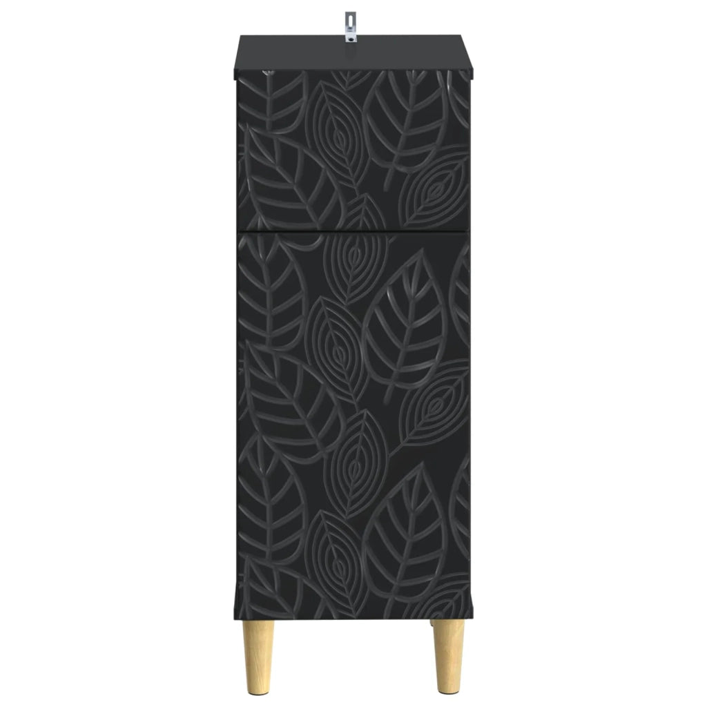 Mobiletto da Bagno DELFT Nero 30 x 31 x 80 cm 897046