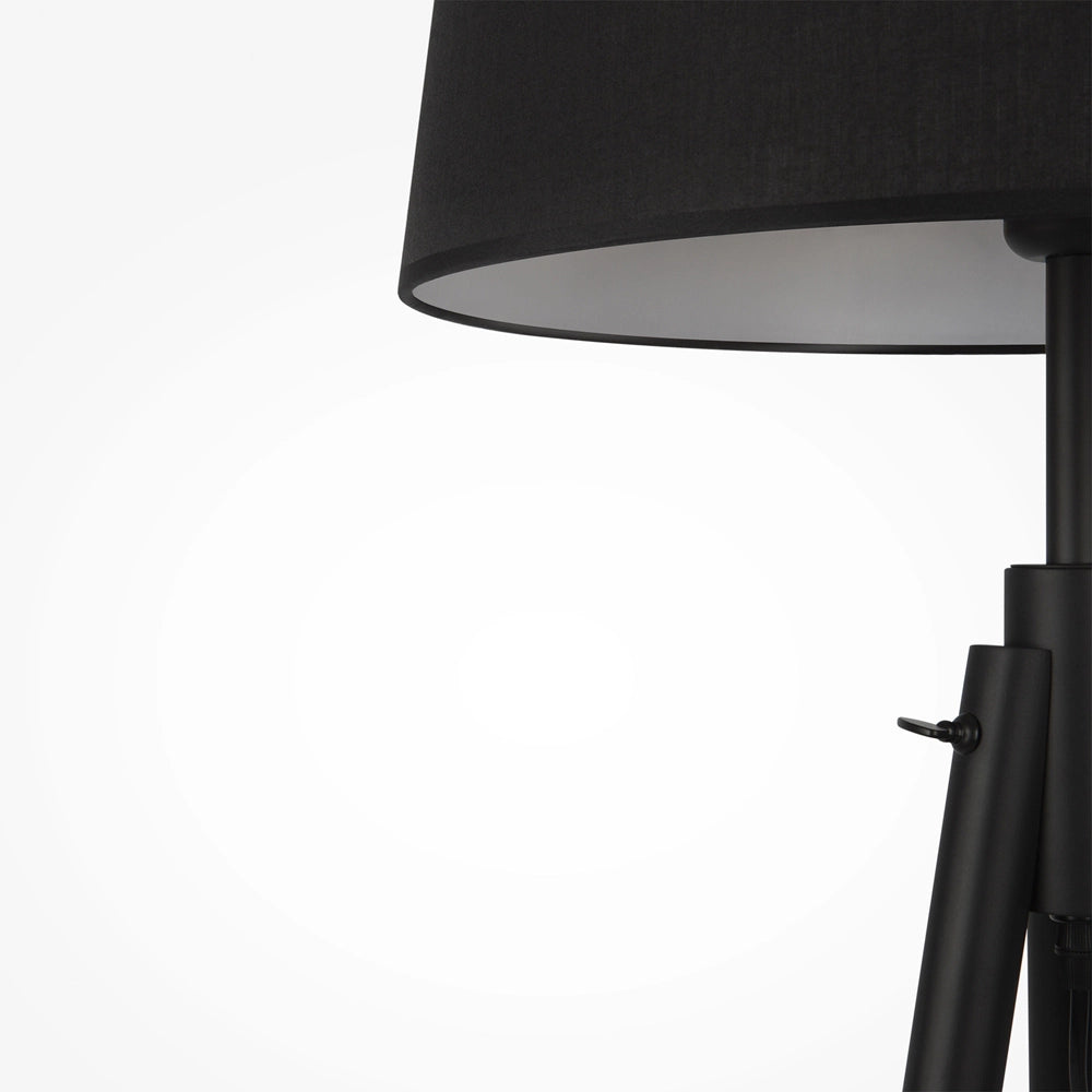 Maytoni Lampada da terra moderna Calvin 1 luce E27 nero metallo cotone