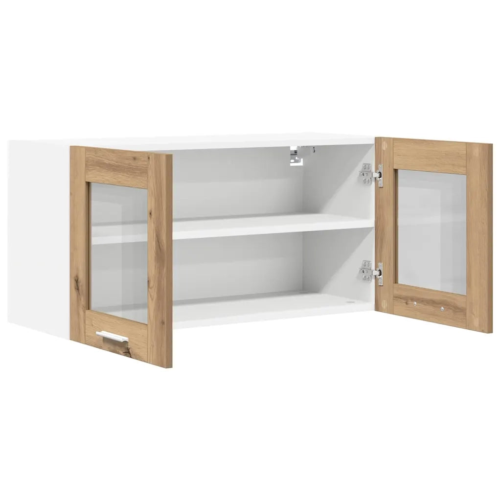 Armoire suspendue Chêne Artisan et Blanc 80 x 31 x 40 cm