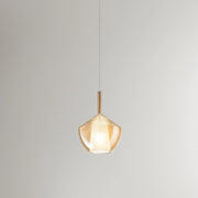 Vetro Borosilicato Contemporaneo Rain Ambra Trasparente D20 Senza Rosone