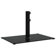 Base rettangolare per ombrellone 60,5 x 41 x 38 cm con 3 adattatori stabilità rinforzata stile outdoor acciaio nero 02_0047476