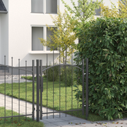 vidaXL Cancello da giardino, Cancello del Recinto con blocco Grigio