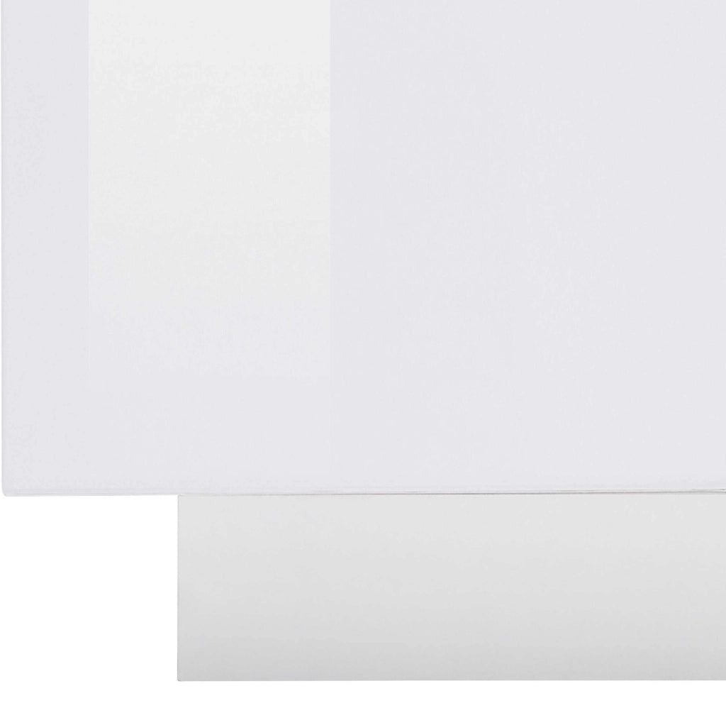 WHOUS Scarpiera a panca Corona 2 ante 1 ribalta bianco lucido/ardesia 120x45x51 cm