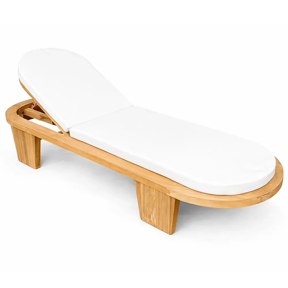 Lettino Ovale con Cuscino in Legno Teak - Sumba