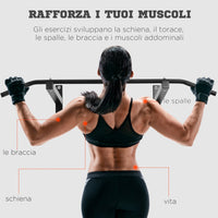 Barra Trazioni a Muro con Struttura in Acciaio 116x43x20 cm