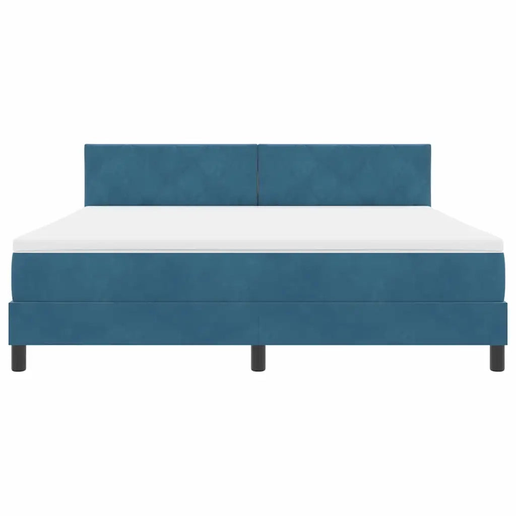 Letto a molle con materasso Blu Scuro 180 x 200 cm Velluto 3339258