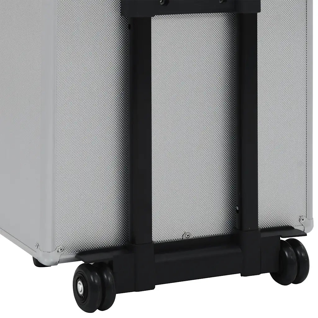 Valigia Trolley per Cosmetici in Alluminio Argento CFW9577485