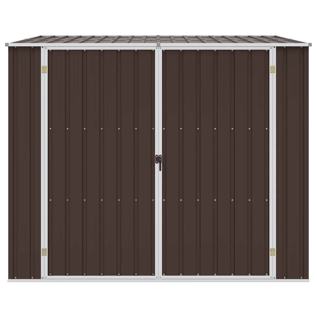 Capanno da Giardino Marrone 195x198x159 cm in Acciaio Zincato 46256