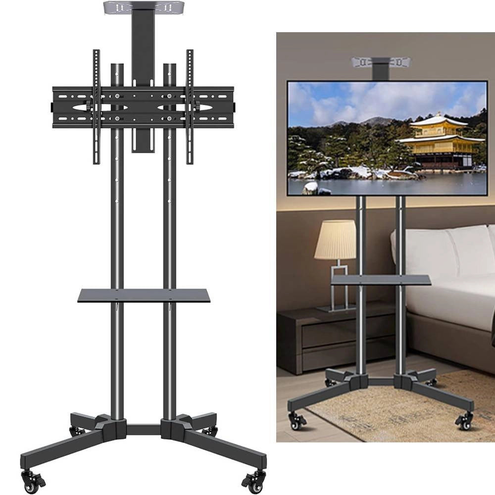Trade Shop - Supporto Tv Da Pavimento Staffa Rotante Carrello Per Televisione Da 32-70 Pollic -