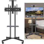 Trade Shop - Supporto Tv Da Pavimento Staffa Rotante Carrello Per Televisione Da 32-70 Pollic -