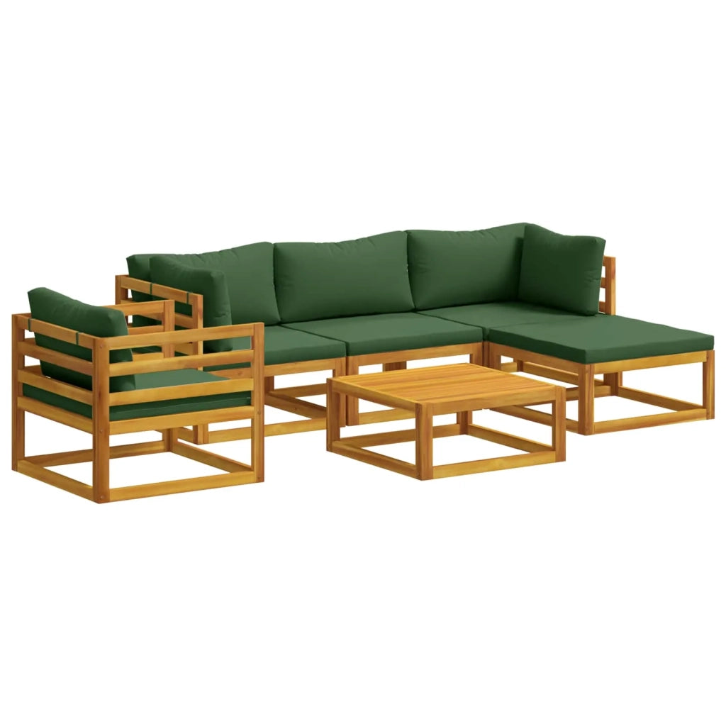 Set di divani 6 pz Naturale Legno di Acacia Massello 3417249
