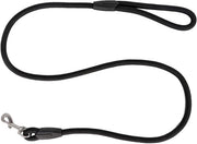 Cinturone per Cani Nero 15m 12mm Diametro Realizzato in Cavo Nylon Adatto per Cani da Passo Resistente e Antiscivolo Disegno di Anello in Acciaio a 360° per un Facile Lasciare Esciare i Cani
