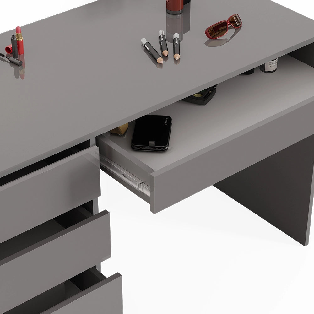 Vicco Tavolo da toeletta Grigio 120 cm Senza specchio
