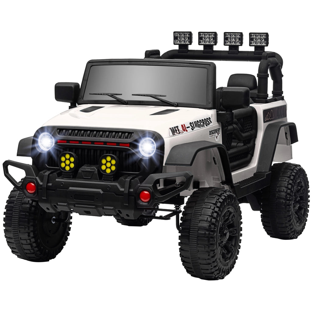 Auto Elettrica per Bambini 3+ Anni ¨C Xylo ¨C 12V Bianco con Telecomando LED