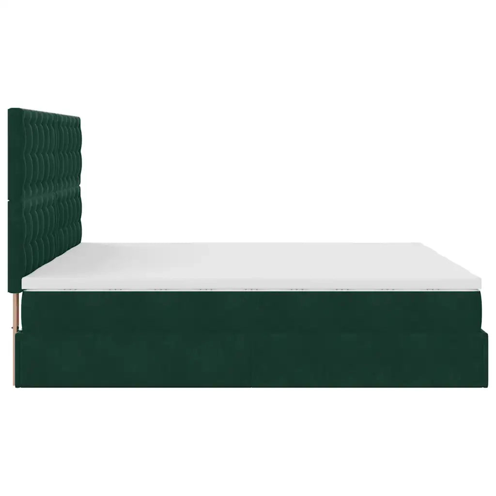 vidaXL Struttura Letto Pouf con Materassi 160x200 cm Velluto