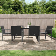Set Pranzo da Giardino 7 pz con Cuscini in Polyrattan e Acciaiocod mxl 100567