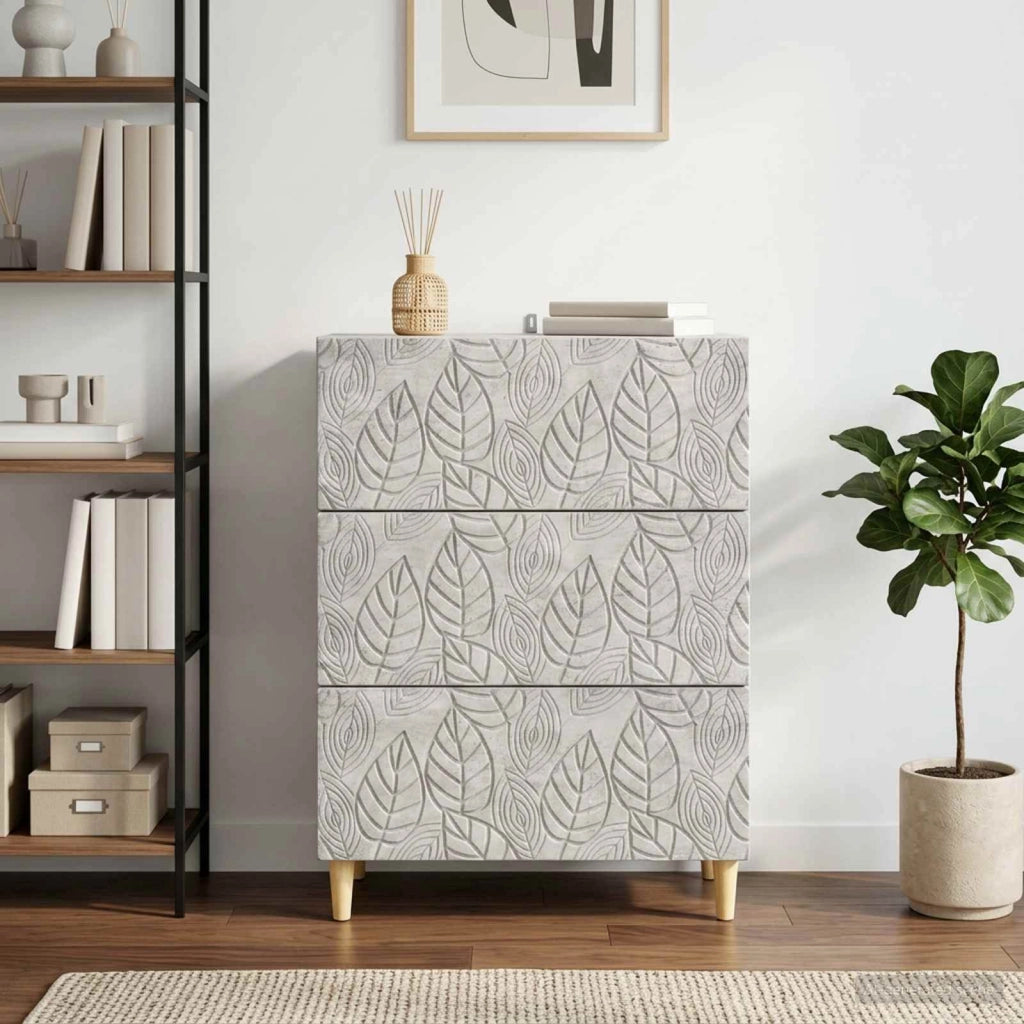 Mobile con Cassetti Grigio Cemento 66 x 34,5 x 90 cm 895068