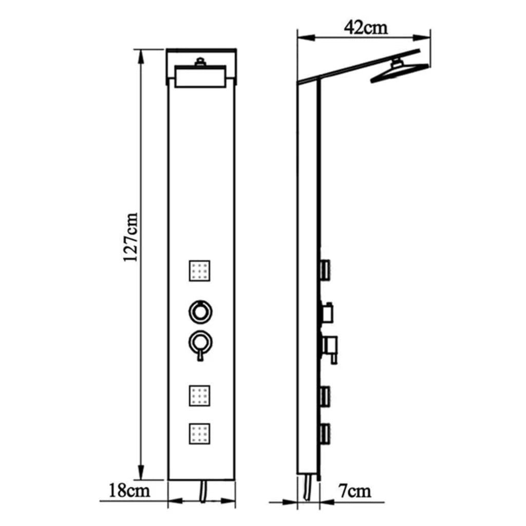 Pannello doccia in vetro per interni da bagno marrone da 127 cm 02_0003122