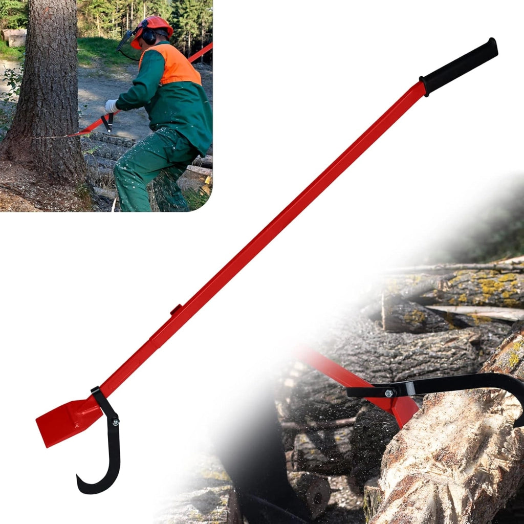 Sollevatore a cascata, 130 cm, forgiato con gancio reversibile e impugnatura antiscivolo, supporto per caduta in acciaio
