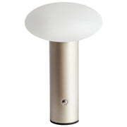 Lampada da tavolo in ferro con luce LED senza fili fungo oro stile moderno