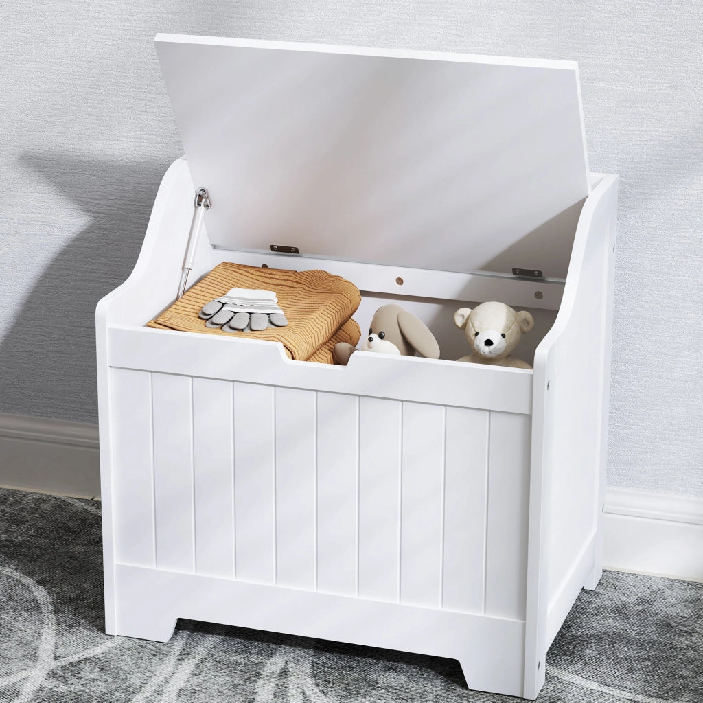 Cassapanca contenitore con coperchio ¨C Xylo ¨C Legno bianco design moderno